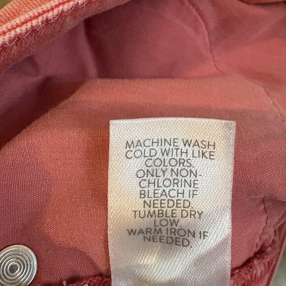 J Jill Authentic Fit Slim Ankle Jeans Women SZ 4 Pink Nantucket Red Ankle Pants - Picture 4 of 13